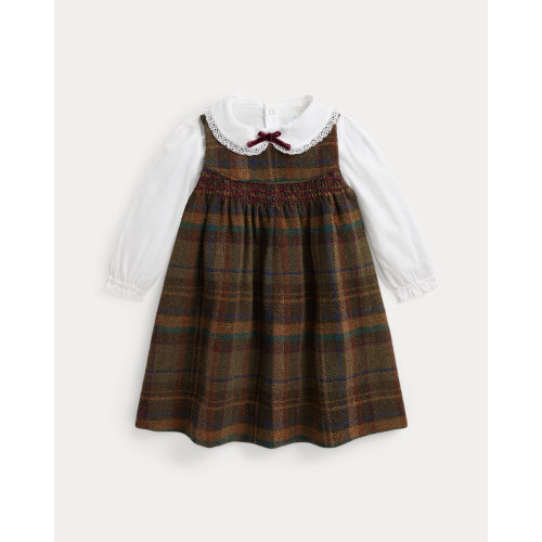 Cotton Bodysuit & Wool-Blend Plaid Dress for Baby Girls | Ralph Lauren