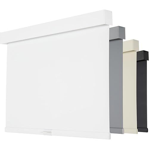 Persilux Cordless Blackout Roller Shades for Indoor Windows, Free-Stop With Valance, Thermal Insulated Fabric Blinds, UV Protection for Home and Bedroom (White, 15" W x 64" H)