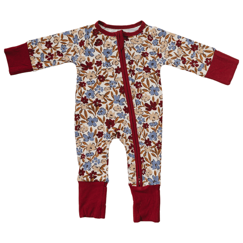 Mebie Baby Dark Green Daisy Bamboo Zipper