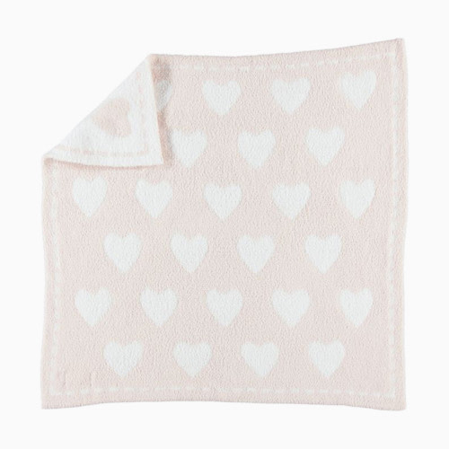 Barefoot Dreams CozyChic Dream Receiving Blanket - Pink/White/Hearts
