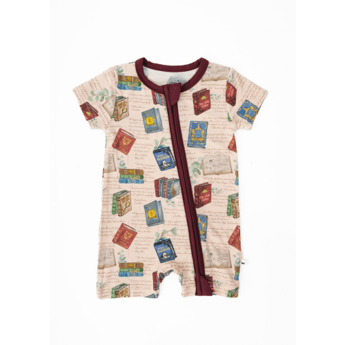Classic Books Bamboo Shortie Romper – Little Crowns & Capes