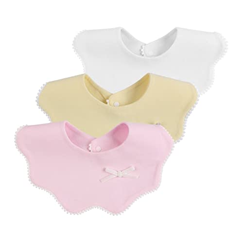 Bamery Baby Bandana Bibs White Cotton Drool Bibs for Drooling and Teething Absorbent for Boy Girl