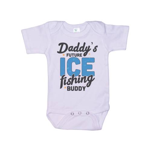 Ice Fishing Onesie®, Daddy's Future Ice Fishing Buddy, Baby Ice Fishing Outfit, Fishing Onesie®, Newborn Fishing Outfit, Fishing Baby Shower