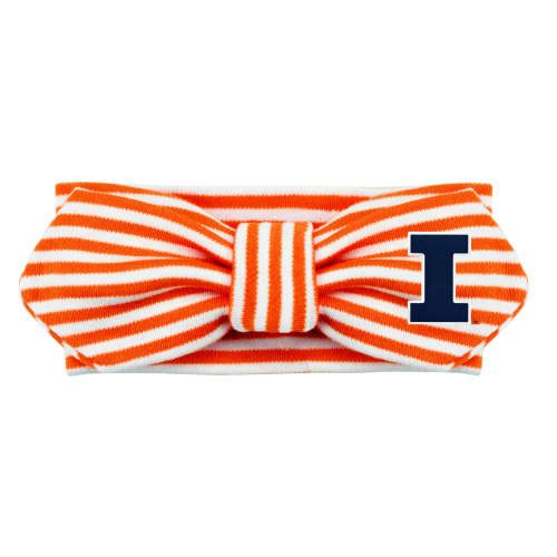 Illinois Fighting Illini Striped Hair Knot | College Baby