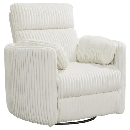 McCartney Ivory Swivel Glider Power Recliner