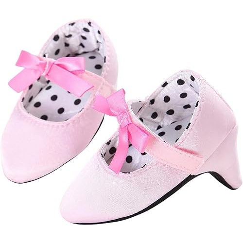 Newborn Baby Girls Princess Shoes Bowknot Soft Sole Crib Shoes with High Heels Crib Infant Girl Photography Props