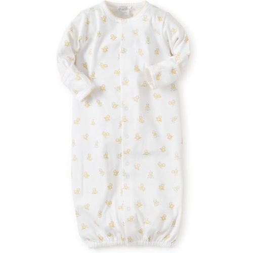 kissy kissy Baby Unisex Hatchlings Print Convertible Nightgown, White, NB