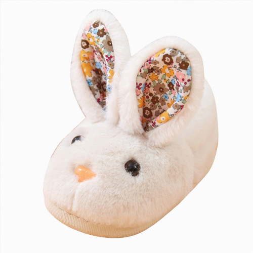 Hessimy New Kids Shoes House Slippers Toddler Slippers Girl Bedroom Slippers Cartoon Light Up Animal Slippers Dinosau Winter Indoor Outdoor Slippers For Boys Girls (White,1)