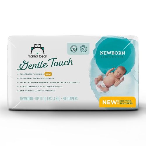 Amazon Brand - Mama Bear Gentle Touch Diapers, Size Newborn, 30 Count