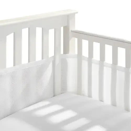 HALO Breathable Mesh Crib Liner for Mini Crib in White