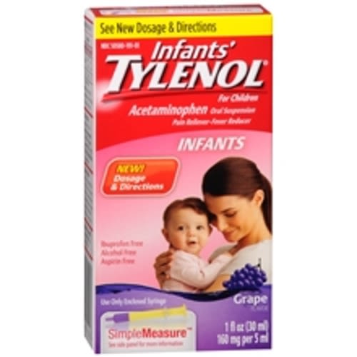 Infants' TYLENOL Acetaminophen Liquid Medicine Grape | Walgreens