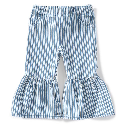 Wrangler® Baby Girls Jayda Vertical-Stripe Flare-Leg Jeans