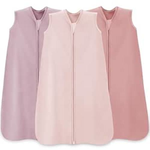Baby Sleep Sack 0-6 Months,100% Cotton TOG 0.5 Wearable Blanket for Newborn and Infant, 3 Pack 2-Way Zipper Lightweight Sleeping Bags for Toddler
