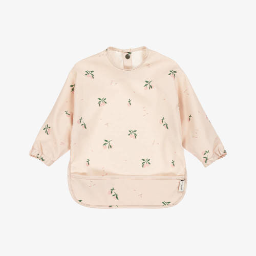 Liewood - Girls Pink Printed Apron Bib | Childrensalon