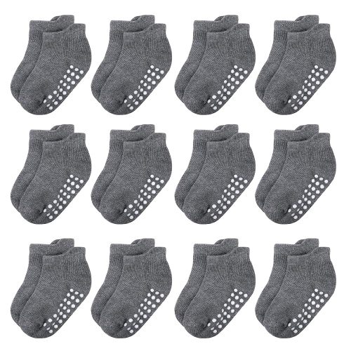 Baby and Toddler Socks,Soft Cotton Non-Slip Ankle Socks for New Born,Boys and Girls