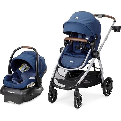 Maxi-Cosi Zelia™ Luxe 5-in-1 Modular - Baby Travel System Car Seat and Stroller, Infant Car Seat and Stroller Combo, Baby Car Seat and Stroller Combo in New Hope Navy