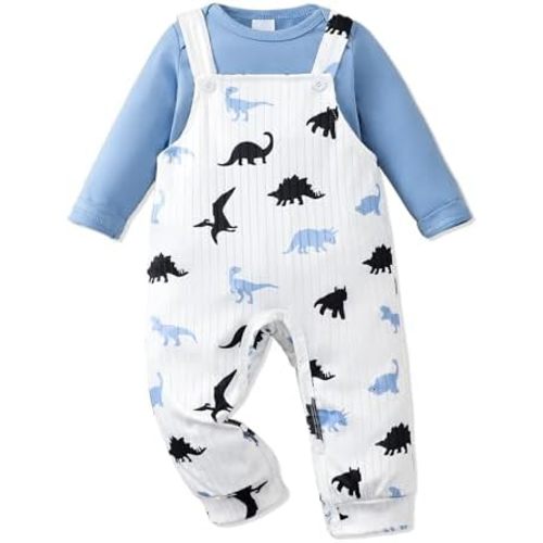 NZRVAWS Newborn Baby Boy Clothes Romper Animal Jumpsuit Overalls Cute Infant Boy Outfit Fall Winter Pant Set 0-18 Months
