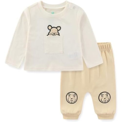 Disney Pooh Baby Boys Long Sleeve Shirt and Pants 2 Pc Set for Infants