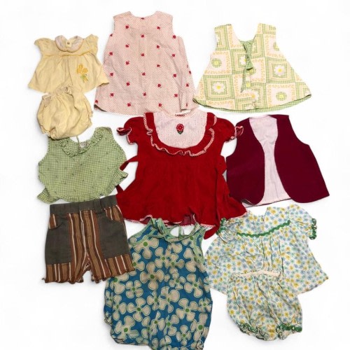 Vintage Lot Toddler Kids Girls Clothing 60s 70s 80s Dress Baby Clothes 9 PIECES