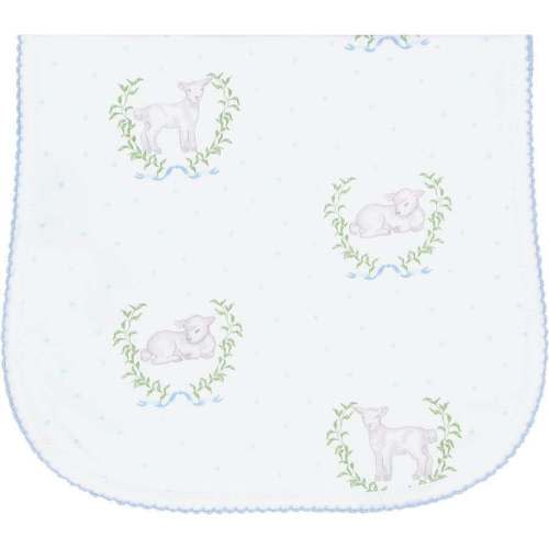 Blue Lamb Print Burp Cloth - Nellapima | Maisonette