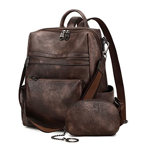 AGLOD Leather Backpack Purse for Women Designer Ladies Shoulder Bag Fashion Faux Work Travel Handbags