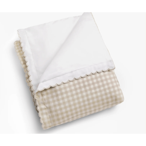 Picnic Gingham Baby Duvet - Beige