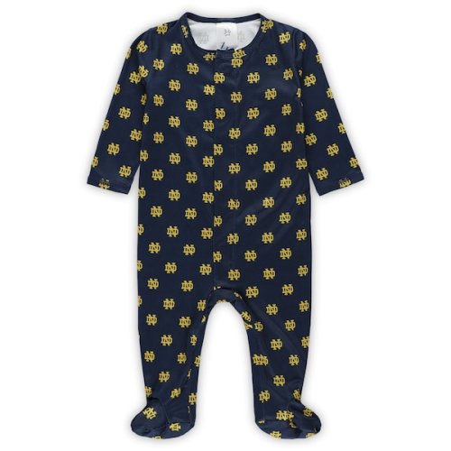 Newborn & Infant ZooZatz Navy Notre Dame Fighting Irish Magnetic Closure Sleeper