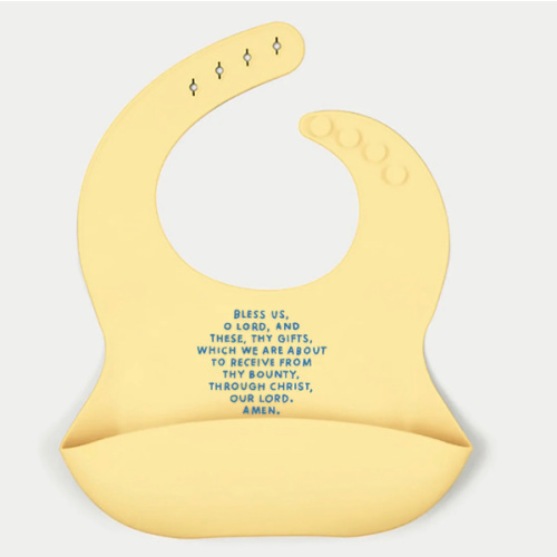 Meal Blessing Silicone Bib | Butter Yellow