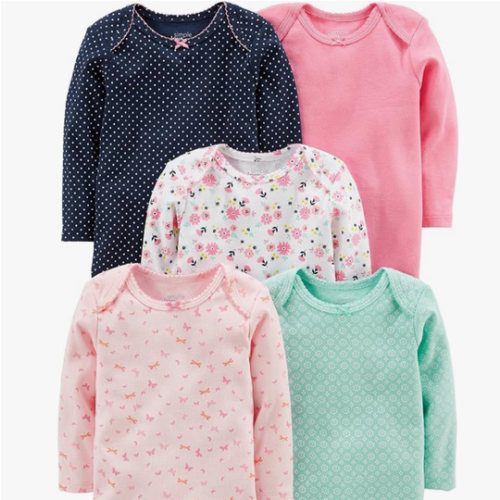 Simple Joys by Carter's Baby Girls 5-pack Long-sleeve Bodysuit