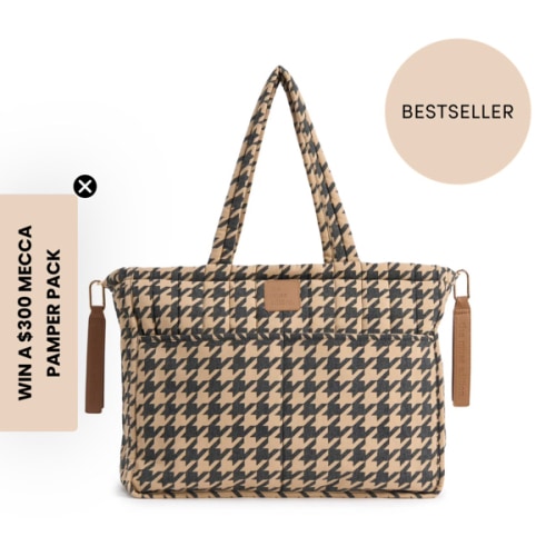 Black Houndstooth Muse Baby Bag