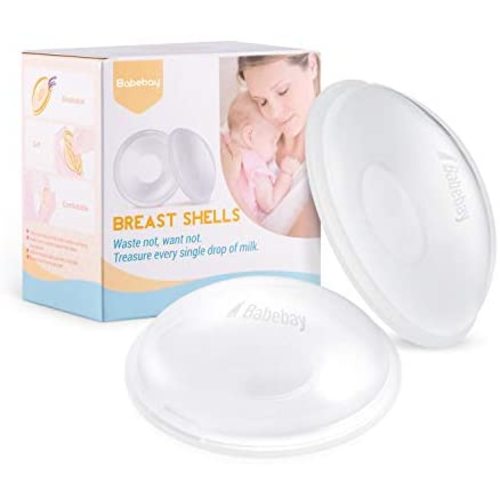 Breast Shells, Nursing Cups, Milk Saver, Protect Sore Nipples for Breastfeeding, Collect Breastmilk Leaks for Nursing Moms, Soft and Flexible Silicone Material, Reusable, 2-Pack
