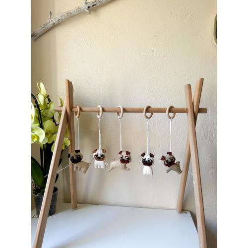 Pug dog baby gym toys, Nursery baby gym toys, Pug nursery room, Baby gym toys dog, floor mobile baby, pug mobile nursery room, Nursery decor