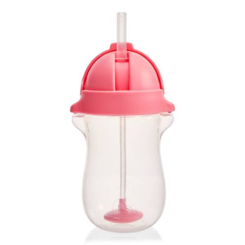 Munchkin 10oz Plastic Any Angle Click Lock Weighted Straw Cup - Pink