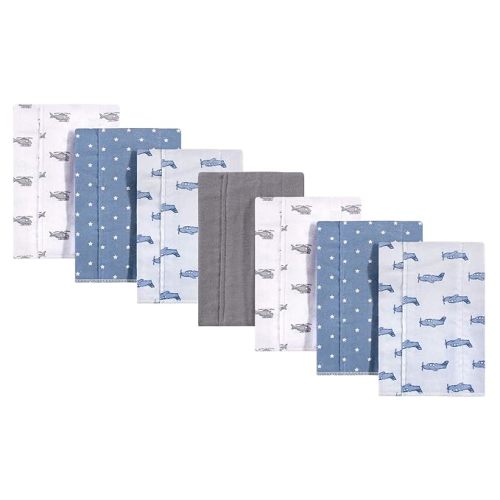Hudson Baby Unisex Baby Cotton Flannel Burp Cloths, Vintage Cars, One Size