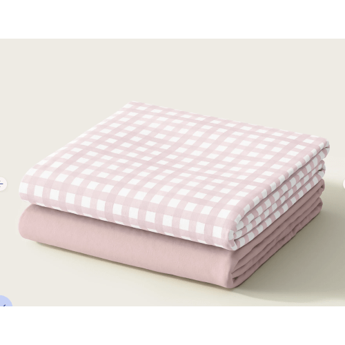 Gingham Organic Crib Sheet Set