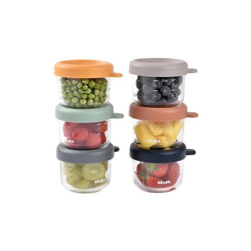 Beaba Glass Baby Food Jars 5 oz - Sunrise - 6pk