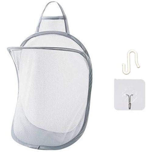 Mesh Collapsible Small Wall Laundry Baskets，Hanging Laundry Hamper，for Hotel, University Dormitory Use by HHSSALIN (1, CLASSIC)