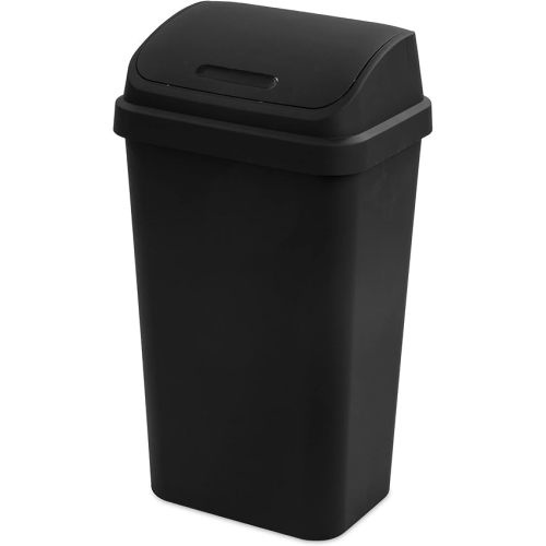 Sterilite Wastebasket SWINGTOP BLK 13GA 10899004