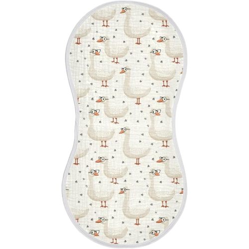 vvfelixl Muslin Burp Cloths Cartoon Goose Teacher Baby Washcloths for Baby Girl Boys 2 Pack