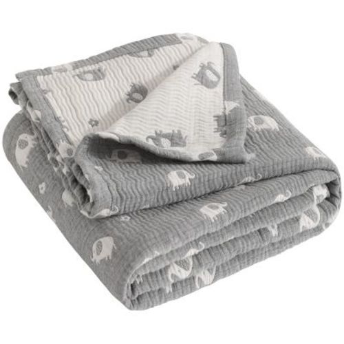 Muslin Cotton Toddler Blanket for Sensitive Skin, Breathable & Lightweight Soft Crib Blanket 30x40 Inches - NTBAY