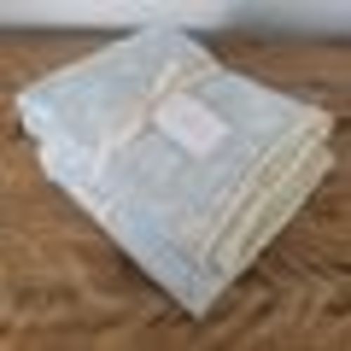 Daphne Icy Blue Floral QUILTED 6 Layer Gauze Blanket