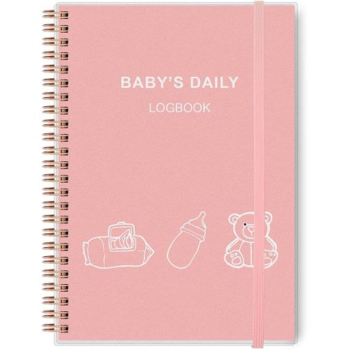 Baby's Daily Log Book - A5 Baby Care planner for Newborns, Schedule for Tracking Newborn's Daily Routine, 152 Easy to Fill Pages Track and Monitor Nursing, Sleep, Feeding, Diapers, Pumping - Pink