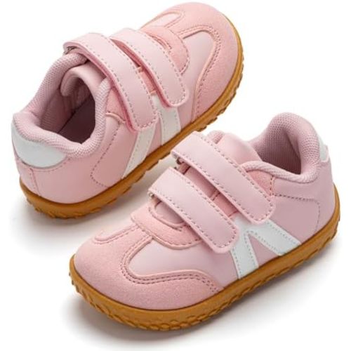 tombik Toddler Shoes Lightweight Barefoot Walking Shoes Non-Slip Sneakers with Dual Hook and Loops