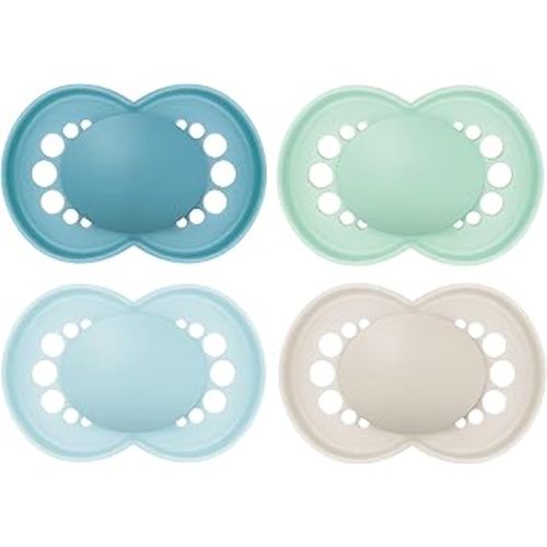 MAM Original Matte Baby Pacifiers, Binky for 16+ Months, BPA-Free Silicone Nipple, Easy to Clean, Best for Breastfed Babies, Developed with Medical Experts, 4 Count Binkies