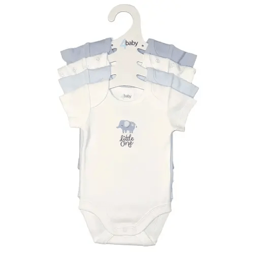4Baby Bodysuit 4 Pack Elephant Mutli | Baby Bunting AU
