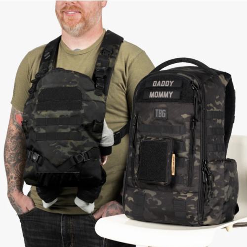 Daypack Diaper Bag & Baby Carrier Bundle - Durable, Versatile Gear – Tactical Baby Gear - Multicam Black