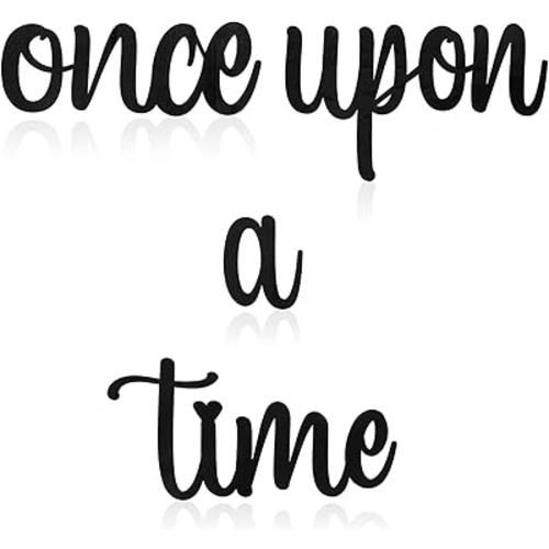Queekay Once Upon a Time Sign Once Upon a Time Wood Read Sign Wooden Reading Nook Decor Nursery Wall Decor for Room Living Room Bedroom Bookshelf Birthday Present Home Decor