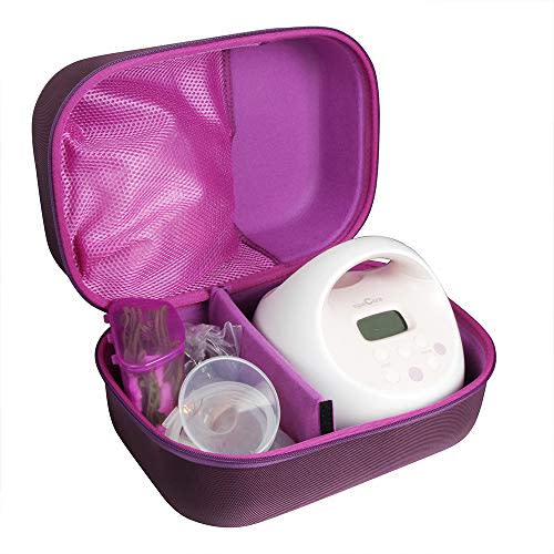 Hermitshell Hard Travel Case for Spectra S1 S2 Plus Electric Breast Milk Pump (Purple)