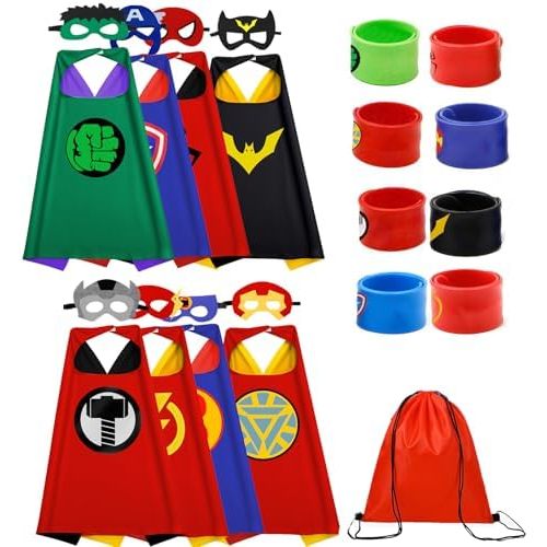 Kids Capes Set and Wristbands Kids Costumes Halloween Christmas Cosplay Dress Up for Boys Girls