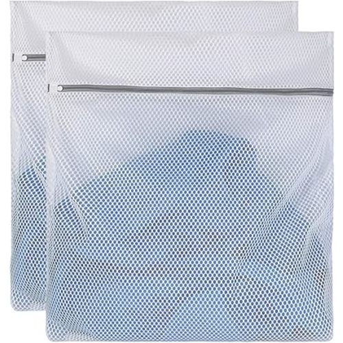 2 XX-Large Honeycomb Delicates Bags for Washing Machine, 24 x 24 Inches lingerie bags for Laundry, Travel Storage Organize Bag for Cotton Clothes,Sheet, Shoes